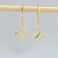 Brinco Argola Borboleta, Folheado a Ouro 18K