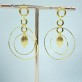 Brinco Elos, Tamanho Aprox. 5,5cm, Folheado a Ouro 18K