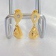 Brinco Gota Vazada com Cristal Folheada a Ouro 18K