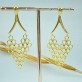 Brinco Grande Elos, Tamanho Aprox. 7cm, Folheado a Ouro 18K