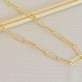Choker Elos Longos Diamantada, Folheado a Ouro 18K