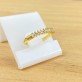 Anel Aparador Cravejado com Zircônia, Folheado a Ouro 18K