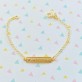 Pulseira Infantil Placa AMOR DE MÃE, Folheado a Ouro 18K