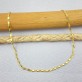 Pulseira masculina banhada a ouro 18k, piastrine abaulada