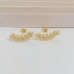 Brinco ear cuff gota cravejado zircônias, banhado a ouro 18k